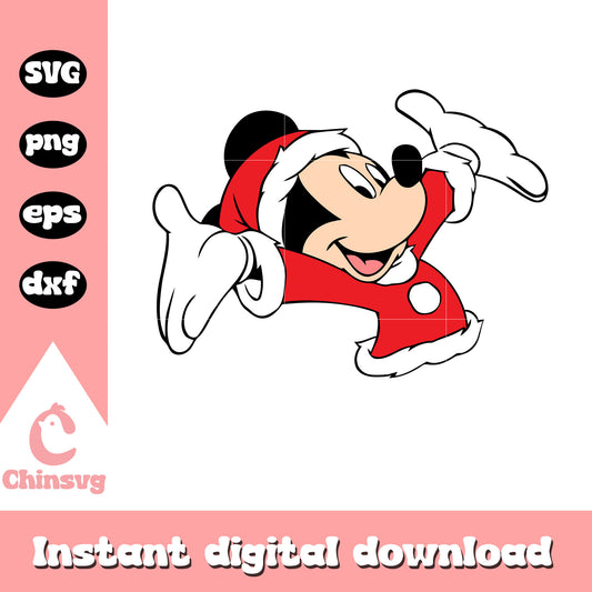 Christmas disney mickey santa claus svg, mickey mouse christmas​ svg