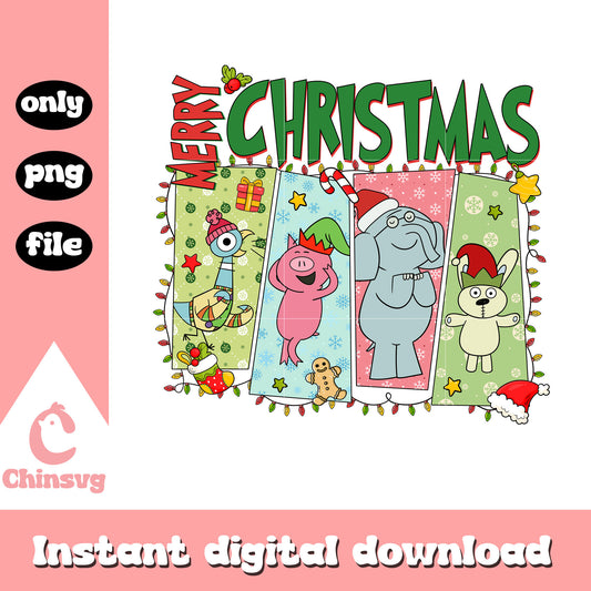 Christmas elephant piggie design png, christmas elephant​​​​​ png