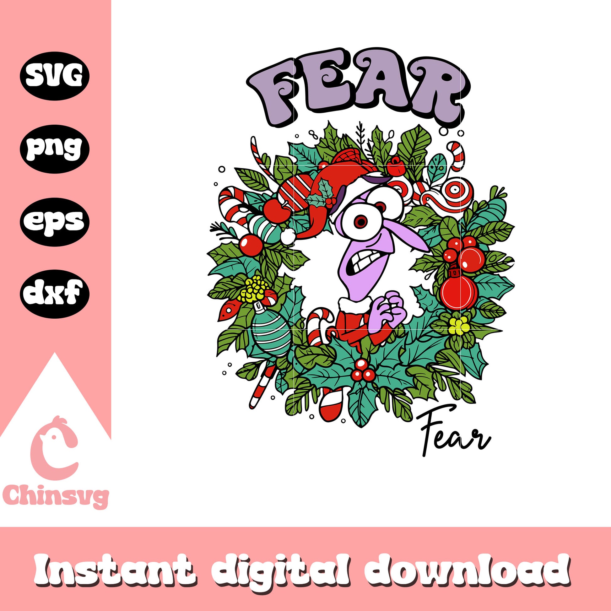 Christmas fear inside out svg, cast of inside out svg