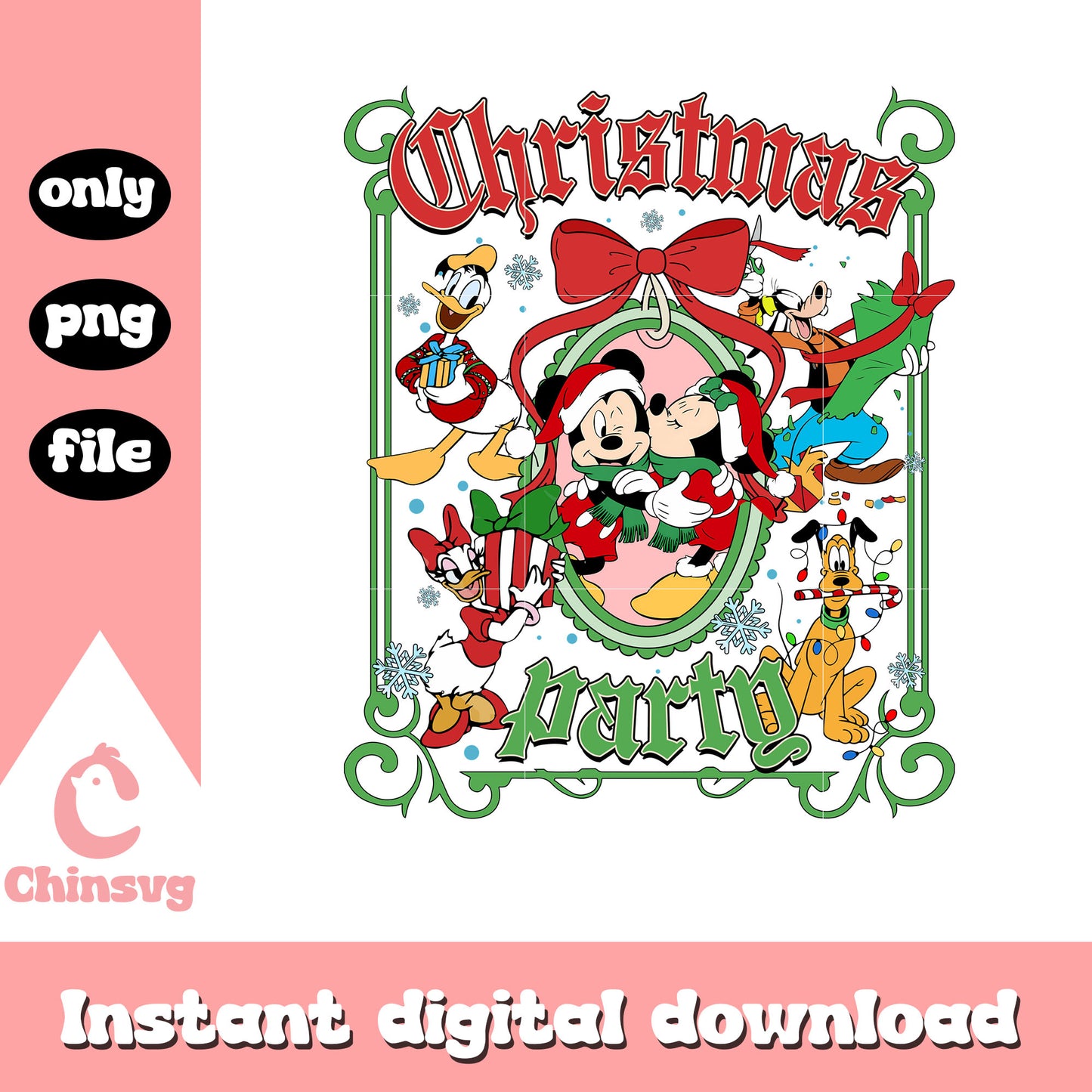 Christmas festival with disney friends png, disney christmas​ png