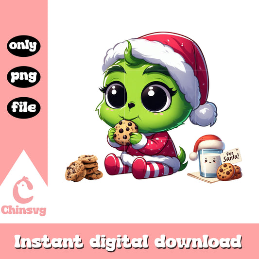 Christmas grinch cookies png, christmas desserts png