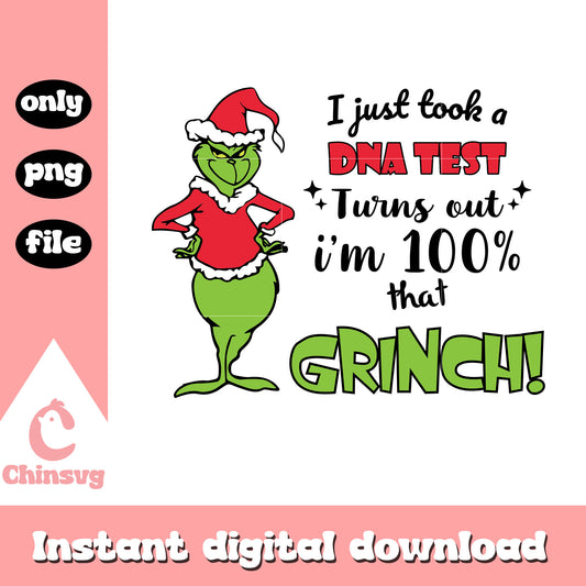 Christmas i'm 100% thet grinch png, christmas grinch png