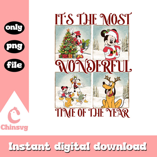Christmas it's the most wonderful time of the year png, disneyland png
