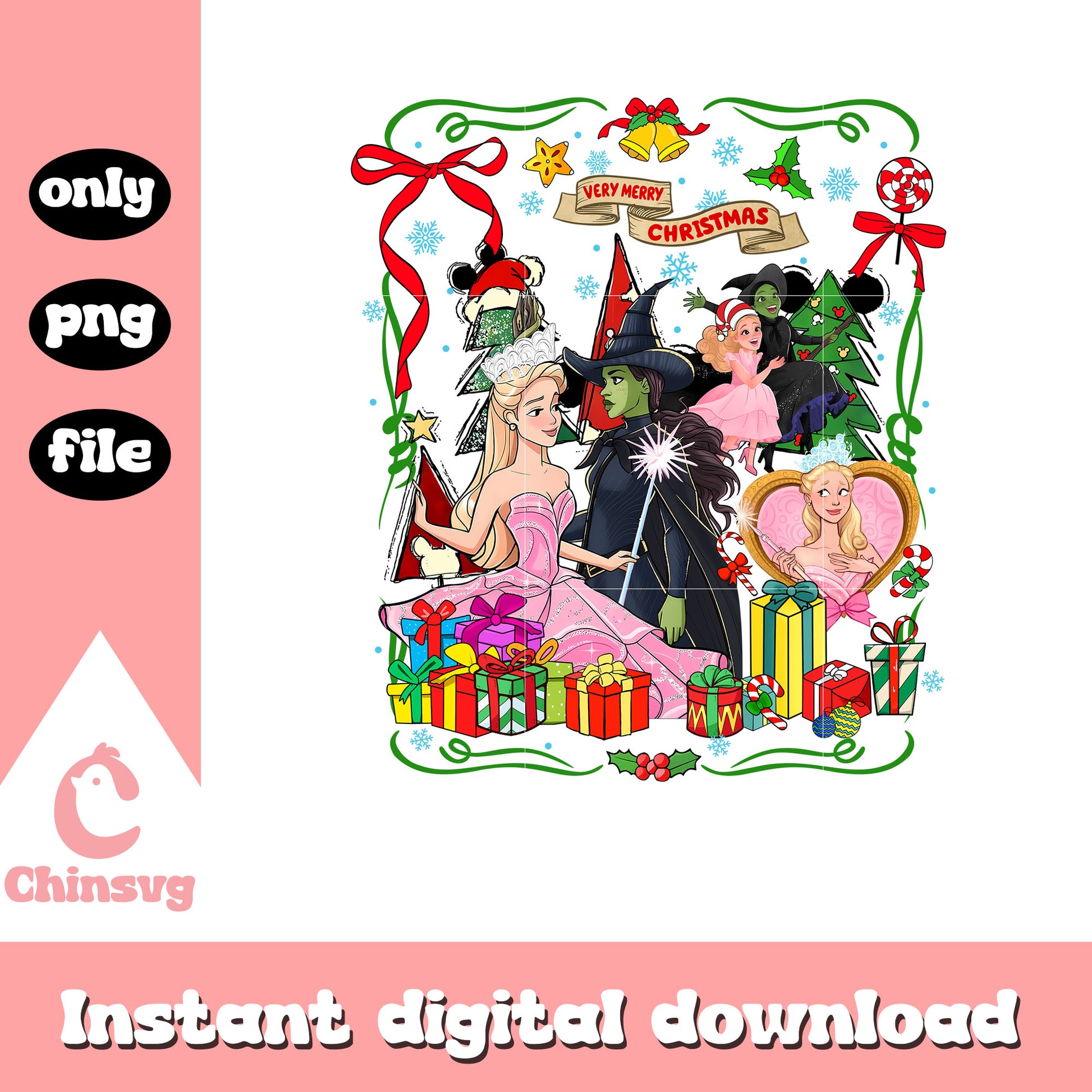 Christmas light wicked holiday png, disney cartoon png