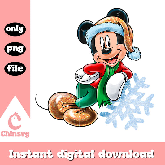 Christmas mickey disney design png, disney mickey merry christmas​ png