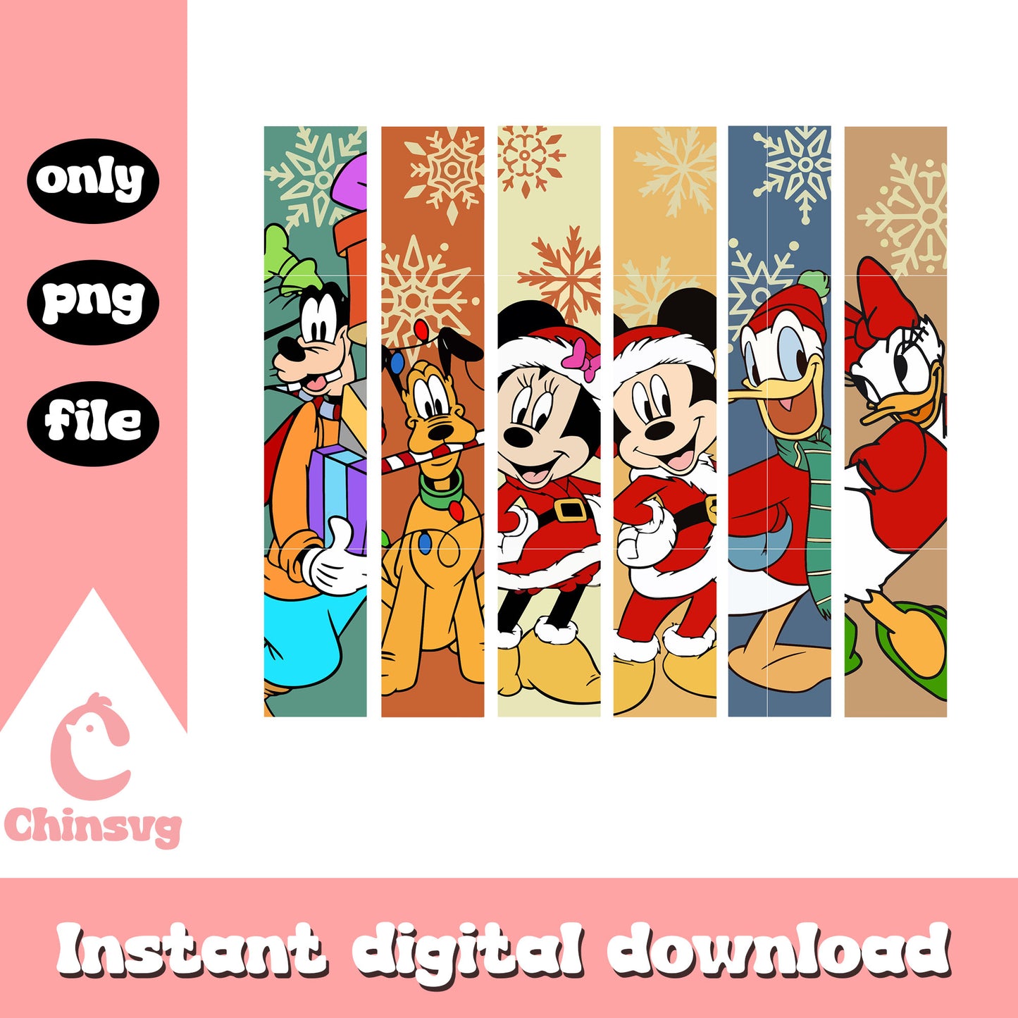 Christmas mickey friends collage pics png, disney mickey movie png