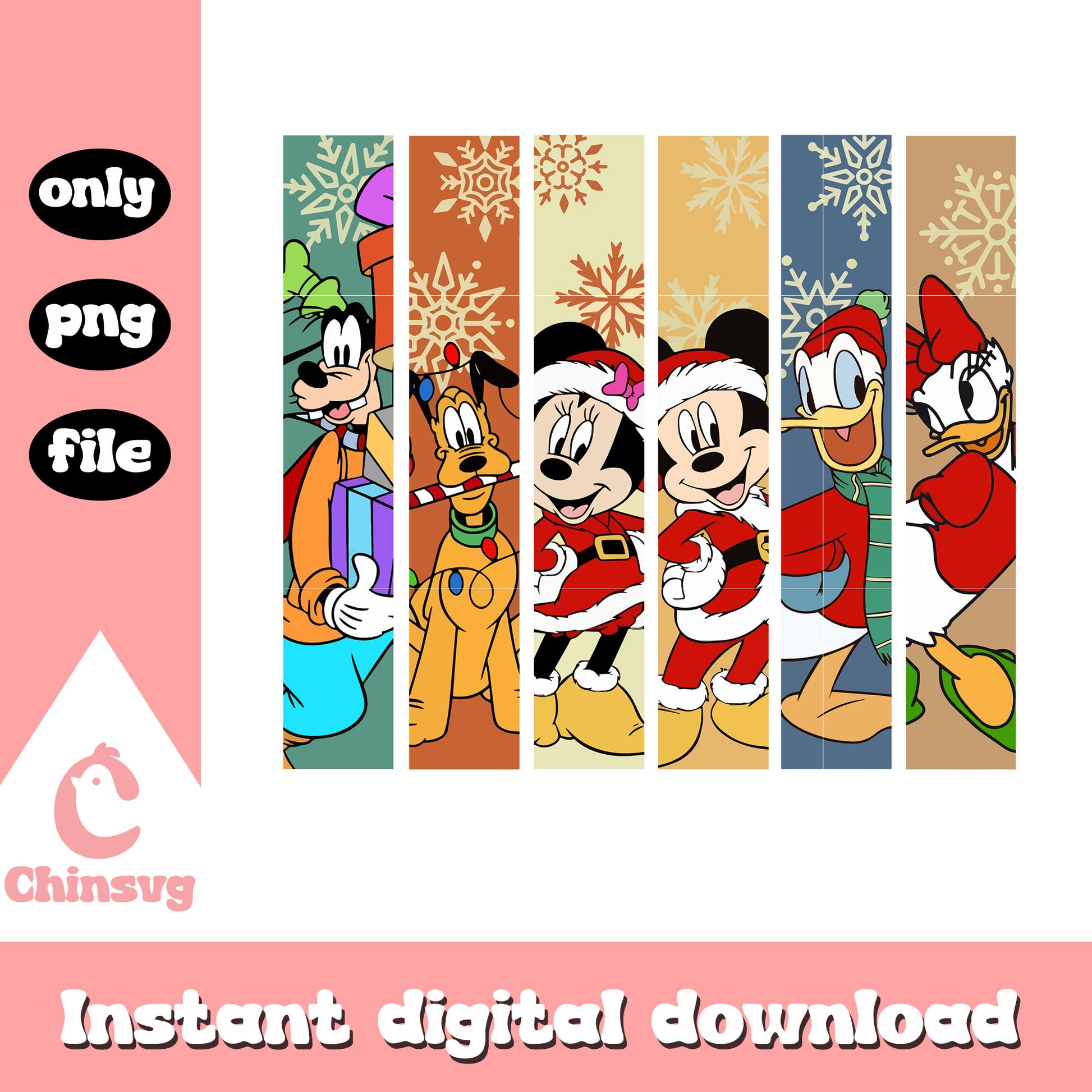 Christmas mickey friends collage pics png, disney mickey movie png