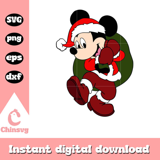 Christmas mickey santa svg, merry christmas mickey mouse​ svg