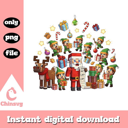 Christmas minecraft world png, christmas minecraft skins png