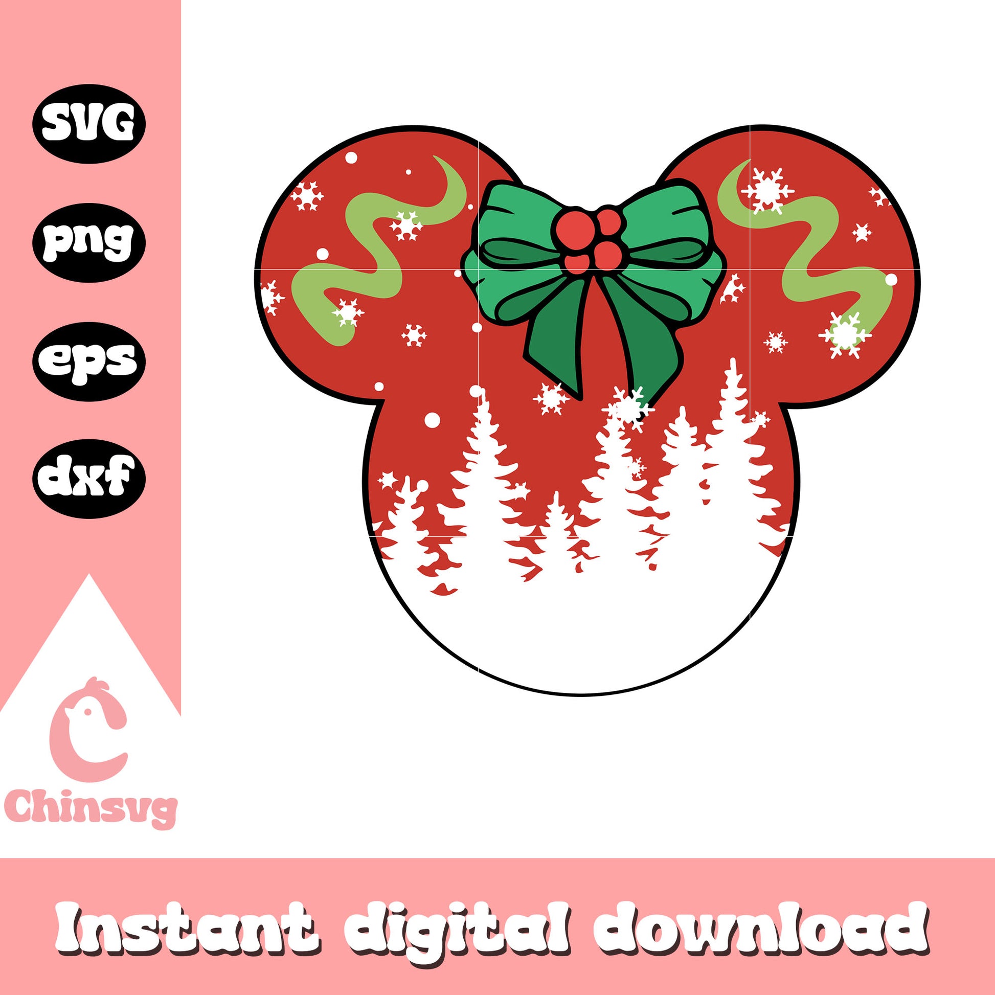 Christmas minnie christmas tree farm svg, christmas tree svg