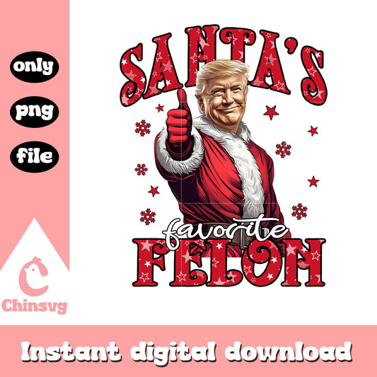 Christmas santa favorite felon trump png, trump santa png