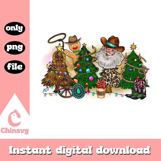 Christmas tree country drawing design png, christmas decor png