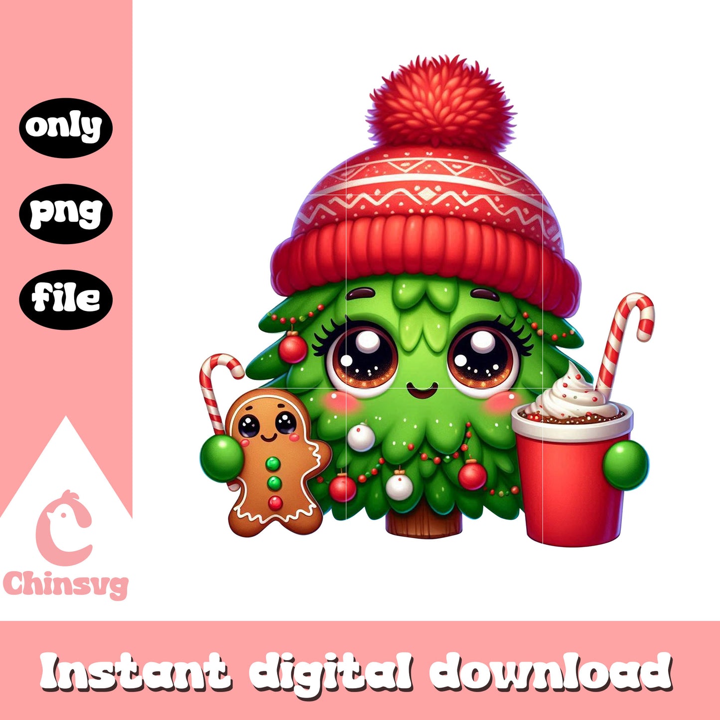 Christmas tree decoration design png, christmas tree png