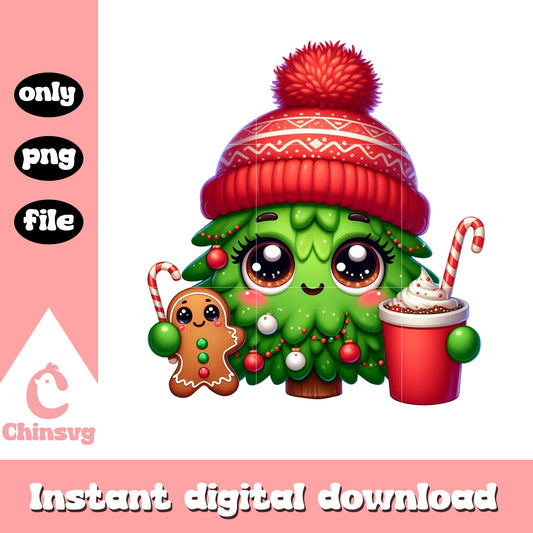 Christmas tree decoration design png, christmas tree png