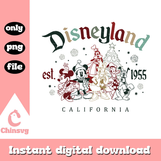 Christmas tree disneyland est 1955 california png, disney xmas ears png