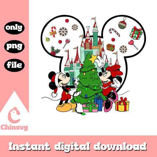 Christmas tree disney mickey ear png, mickey mouse ears png