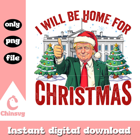 Christmas tree i will be home trump png, christmas snow png