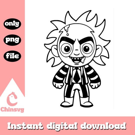 Chucky chibi design png, child's play film png, halloween png