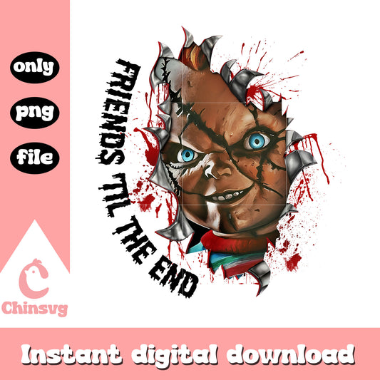 Chucky friends til the end png, Chucky breaks out paper png