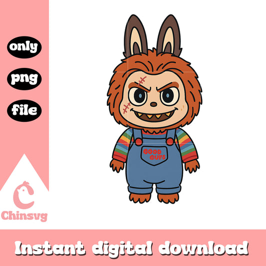 Chucky labubu clothes drawing design png, chucky character png