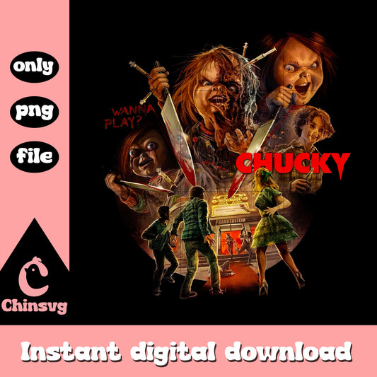 Chucky wanna play png, horror characters png, movie png