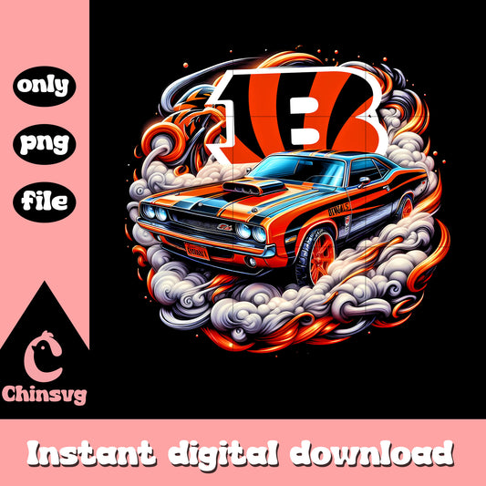 Cincinnati Bengals nfl smoke car png, nfl rugby png