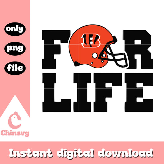 Cincinnati bengals for life helmet design svg, cincinnati bengals nfl team svg