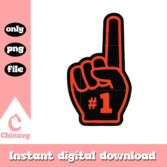 Cincinnati bengals hand number one svg, nfl cincinnati bengals svg