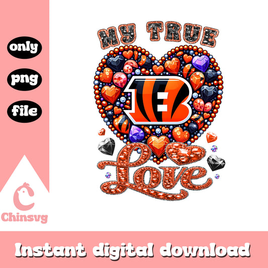 Cincinnati bengals love heart png, cincinnati bengals logo​ png