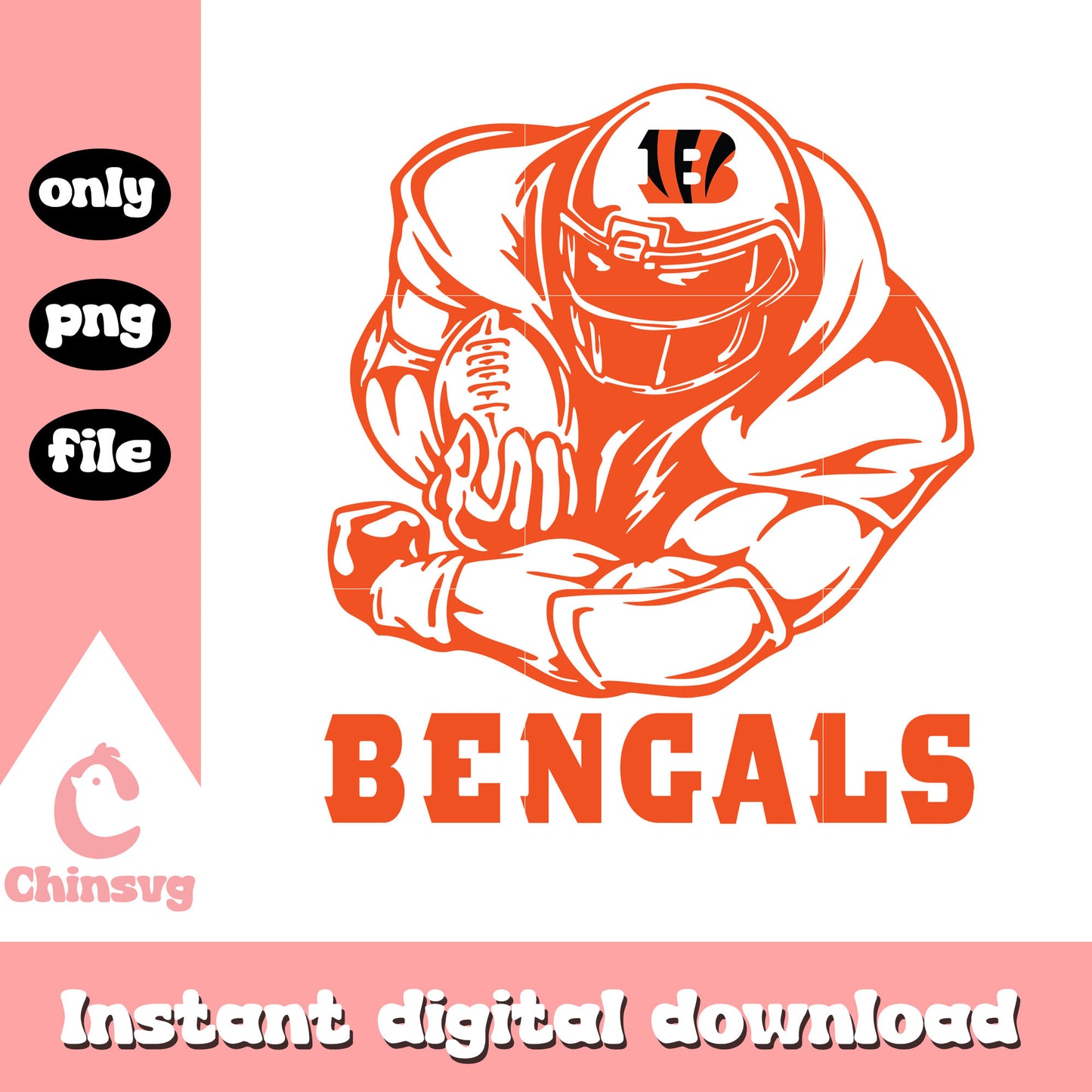 Cincinnati bengals nfl football sticker svg, cincinnati bengals team svg