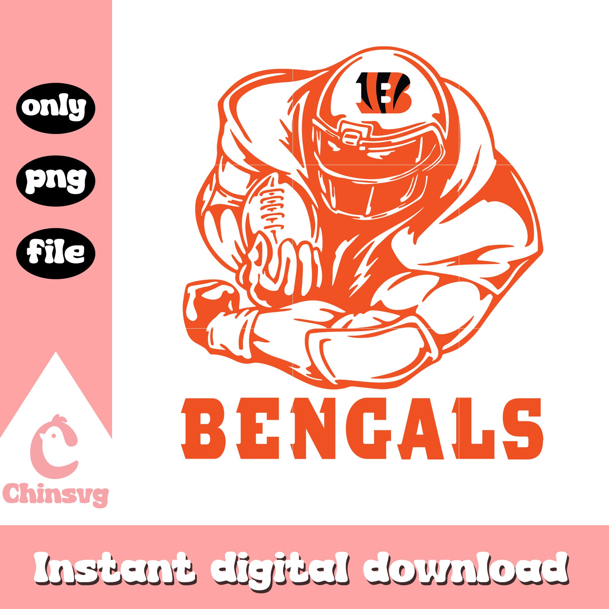 Cincinnati bengals nfl football sticker svg, cincinnati bengals team svg