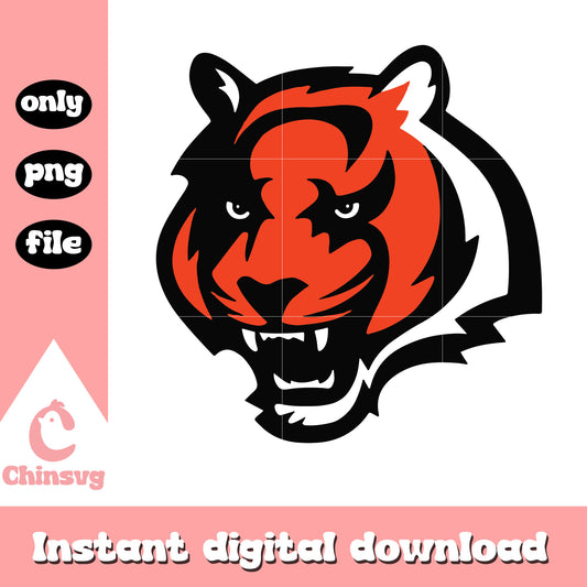 Cincinnati bengals tiger head sign svg, cincinnati bengals nfl svg