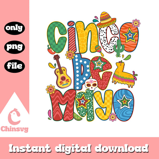 Cinco de mayo logo design png, cinco de mayo clipart​ png