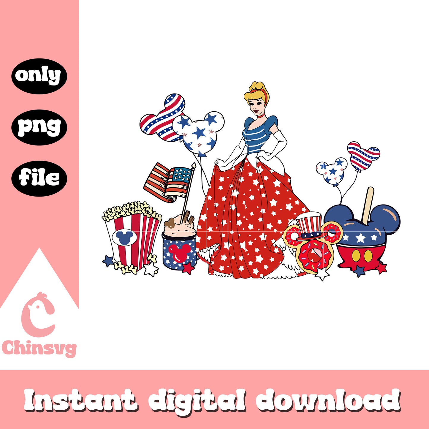 Cinderella Princess Independence Day png, Cinderella Princess png