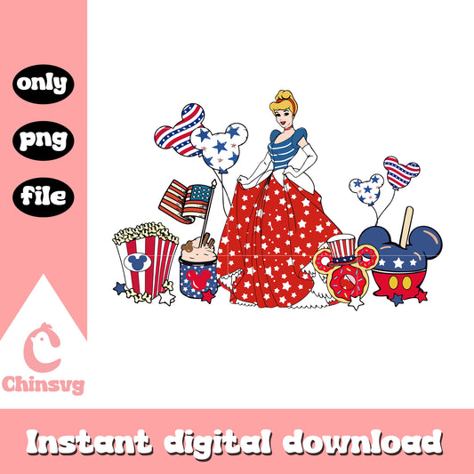 Cinderella Princess Independence Day png, Cinderella Princess png