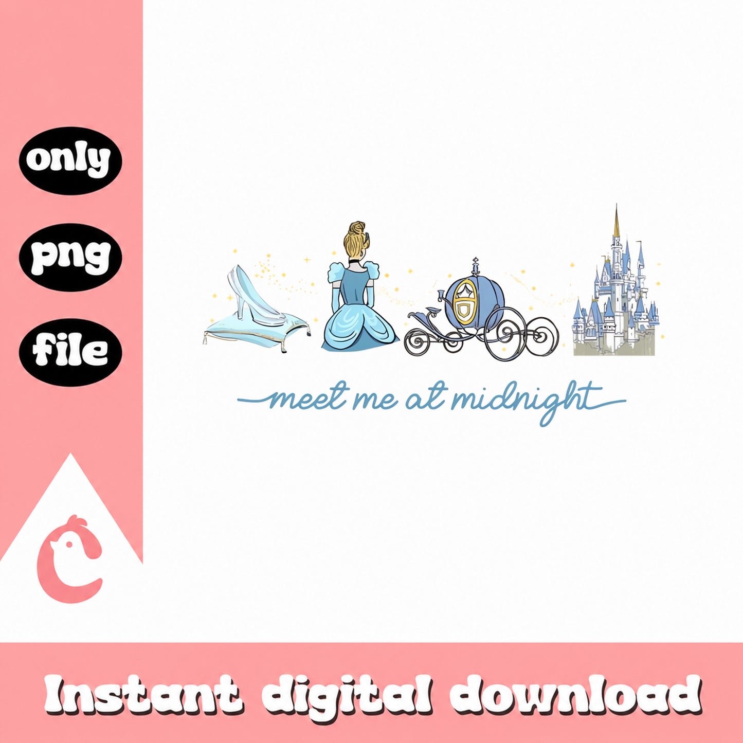 Cinderella Disney Princess PNG, Meet Me At Midnight, Castle PNG