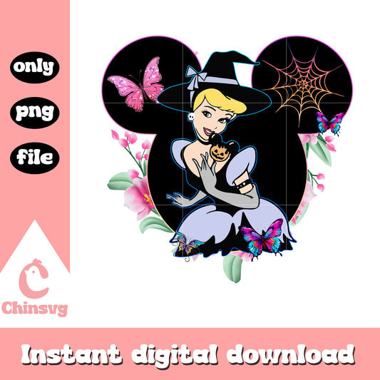 Cinderella cosplay halloween png, halloween png, disney princess png