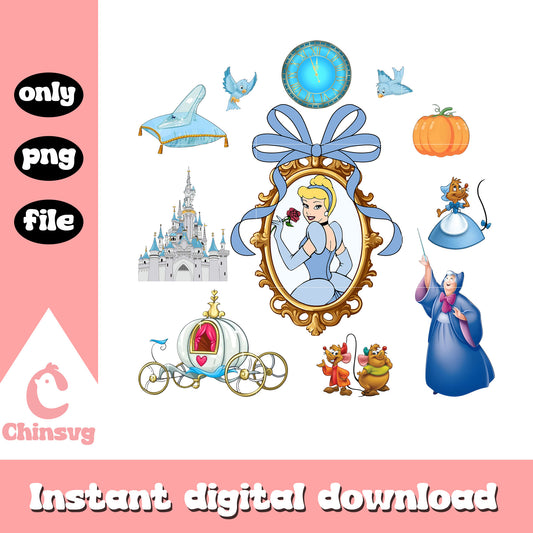 Cinderella disney movies png, disney movies characters png