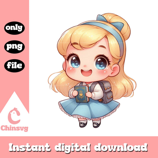 Cinderella school outfit design png, school closings png