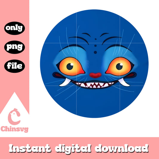 Circle derpy tiger face design png, k pop demon hunters png