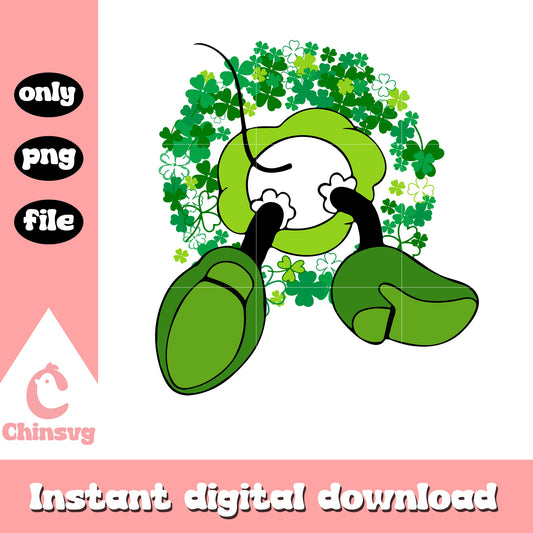 Circle shamrock minnie ass png, happy saint patricks day png