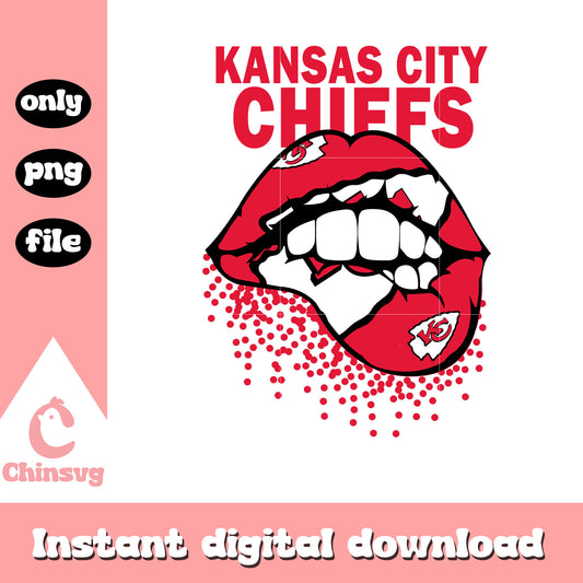 City chiefs lips design png, nfl kansas city chiefs​​ png