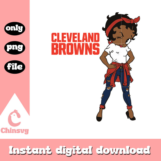 Cleveland browns betty boop girl svg, sport svg, betty boop svg