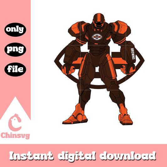 Cleveland browns design robot png, nfl cleveland browns​ png