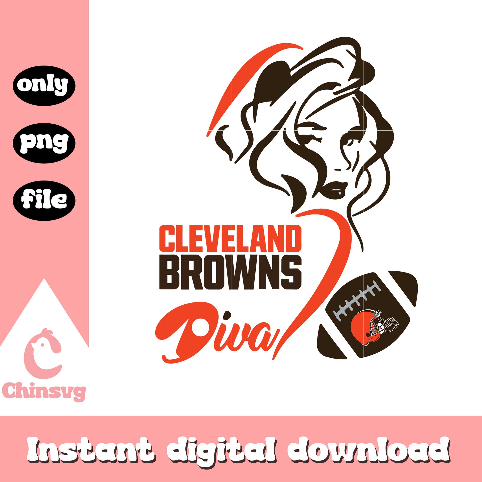 Cleveland browns diva football svg, cleveland browns logo svg
