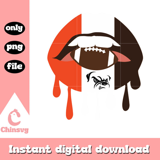 Cleveland browns football mouth svg, nfl cleveland browns football​ svg