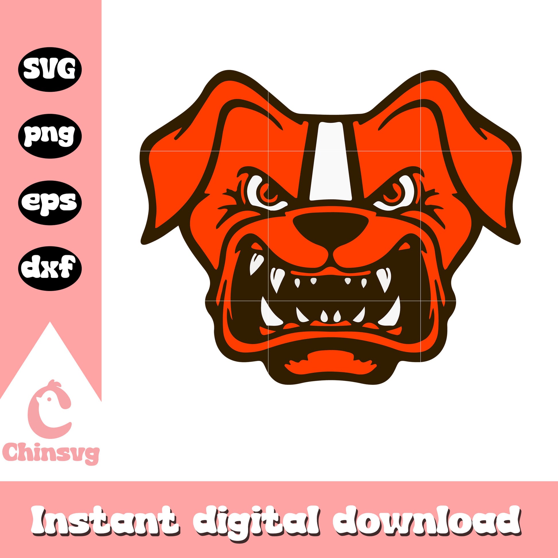 Cleveland browns football sport logo design svg, cleveland browns bulldog logo svg