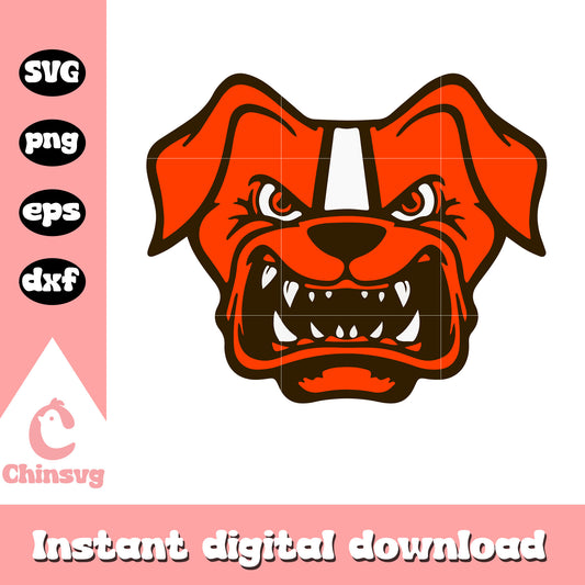 Cleveland browns football sport logo design svg, cleveland browns bulldog logo svg