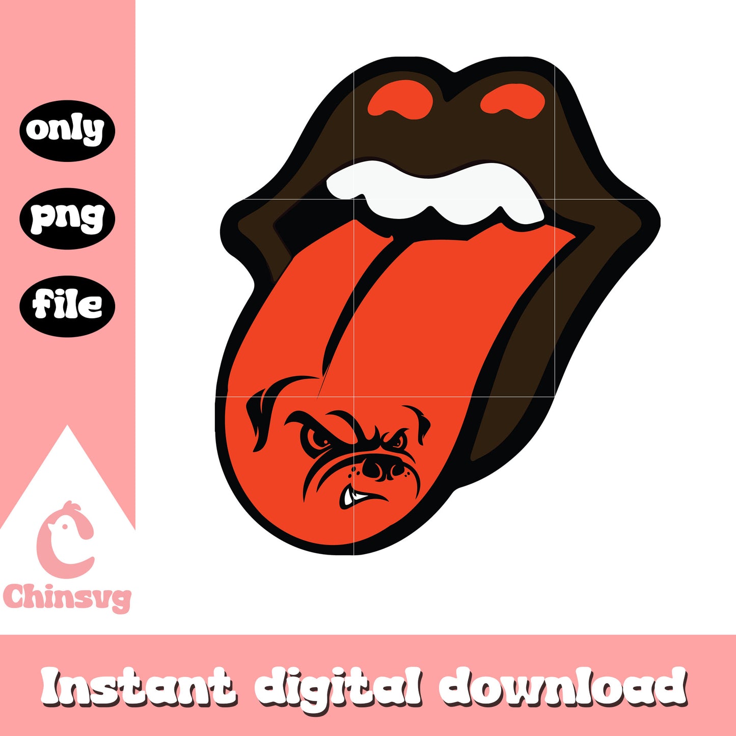 Cleveland browns football tongue svg, cleveland browns nfl football​ svg