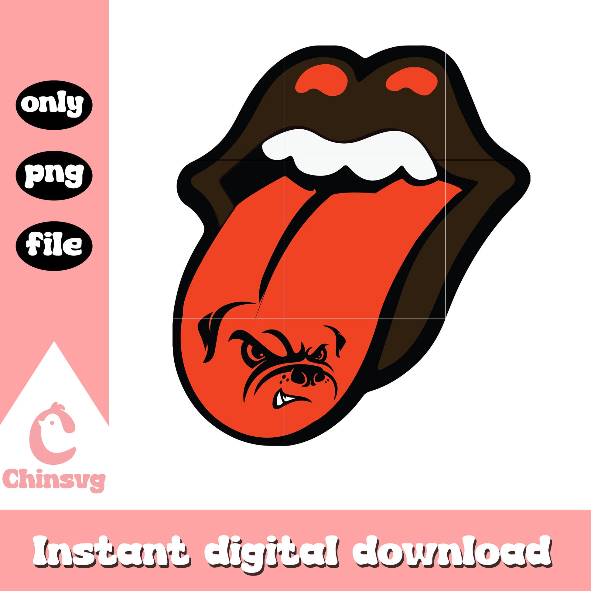 Cleveland browns football tongue svg, cleveland browns nfl football​ svg
